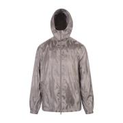 Alexander McQueen Silver Hoodie med Graffiti Jacquard Gray, Herr