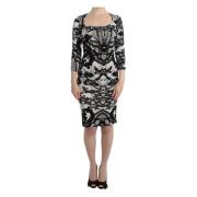 Roberto Cavalli Elegant Jerseyfodral med Tryck Black, Dam