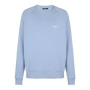 Balmain Flocked sweatshirt Blue, Herr