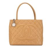 Chanel Vintage Pre-owned Laeder totevskor Beige, Dam