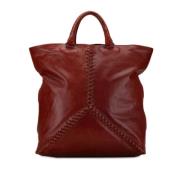 Bottega Veneta Vintage Pre-owned Laeder totevskor Red, Dam