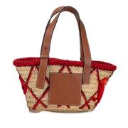 Loewe Pre-owned Pre-owned Raffia totevskor Beige, Dam