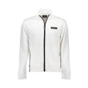 Plein Sport Vit Sweatshirt med Dragkedja och Kontrastdetaljer White, H...