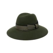 Borsalino Grön ullfiltad Fedora hatt Green, Dam