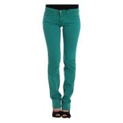 Costume National Grön Straight Leg Jeans Elegant Stil Green, Dam