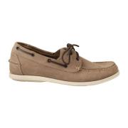 Pollini Elegant Beige Mockasiner i Mocka för Gentleman Beige, Herr