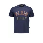 Plein Sport Blå Sportig T-shirt med Logodetalj Blue, Herr