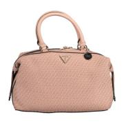 Guess Elegant Rosa Satchel med Kontrastdetaljer Pink, Dam