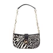 Michael Kors Svart Haircalf Crossbody-vska Multicolor, Dam