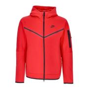 Nike Tech Fleece Hoodie Med Dragkedja Red, Herr