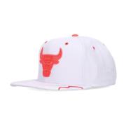 Mitchell & Ness Chicago Bulls Flat Skärm Snapback Keps White, Unisex