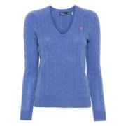 Polo Ralph Lauren Blå Heather Kimberly Pullover Tröja Blue, Dam