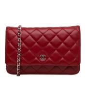 Chanel Vintage Pre-owned Laeder crossbodyvskor Red, Dam