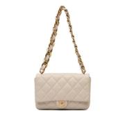 Chanel Vintage Pre-owned Laeder chanel-vskor Beige, Dam