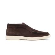 Santoni Brun Mocka Slip-On Boots Brown, Herr