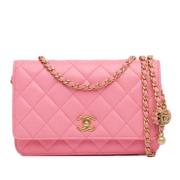 Chanel Vintage Pre-owned Laeder crossbodyvskor Pink, Dam