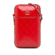 Chanel Vintage Pre-owned Laeder axelremsvskor Red, Dam