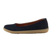 Nature Footwear Marie Ballerina Nubuck Navy Blue, Dam