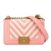 Chanel Vintage Pre-owned Canvas crossbodyvskor Pink, Dam