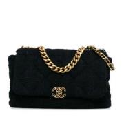 Chanel Vintage Pre-owned Tyg axelremsvskor Blue, Dam