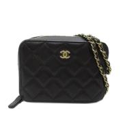 Chanel Vintage Pre-owned Laeder crossbodyvskor Black, Dam