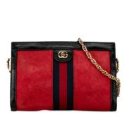 Gucci Vintage Pre-owned Mocka crossbodyvskor Red, Dam