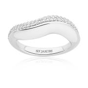 Sif Jakobs Jewellery Fasettslipad Vit Zirkonia Silverring Gray, Dam