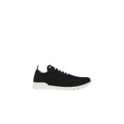 Kiton Svarta Stickade Sneakers Black, Herr