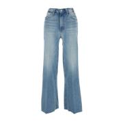 Mother Roller Fray Denim Jeans Blue, Dam