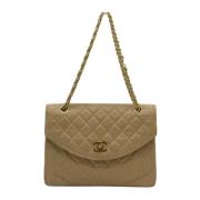 Chanel Vintage Pre-owned Laeder axelremsvskor Beige, Dam