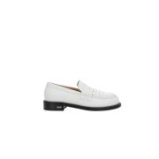 Mach & Mach Vit Penny Loafer med syntetiska pärlor White, Dam