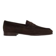 Santoni Vintage Brun Mocka Loafers Brown, Herr