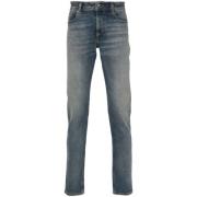 Diesel Blå Stonewashed Skinny Cut Denim Jeans Blue, Herr