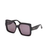 Max Mara Blank Svart Rök Solglasögon Black, Unisex