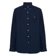 Ralph Lauren Poplin Button-Down Skjorta Blue, Herr