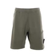 Stone Island Grön Bomull Jersey Shorts Green, Herr