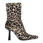 Steve Madden Leopardmönstrad Spetsig Tå Stövlett Multicolor, Dam