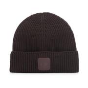 C.p. Company Metropolis Series Logo Wool Beanie Hat Brown, Unisex