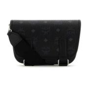 MCM Canvas Crossbody Väska Black, Herr