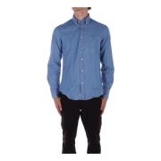 Paul & Shark Yachting Logo Denim Skjorta Blue, Herr