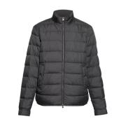 Woolrich Quiltade Svarta Kappor med Dragkedja Black, Herr