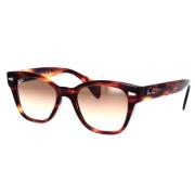 Ray-Ban Fyrkantiga Acetatsolglasögon med bruna linser Brown, Unisex