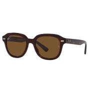 Ray-Ban Klassiska Polariserade Solglasögon Erik Rb4398 Brown, Unisex