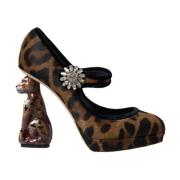 Dolce & Gabbana Leopardpumps för kvällsevenemang Brown, Dam