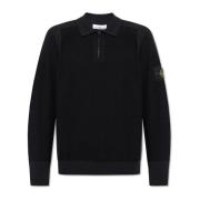 Stone Island Tröja med krage Black, Herr