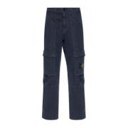 Stone Island Byxor med logotyp Blue, Herr