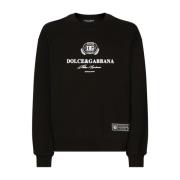 Dolce & Gabbana Svart Sweatshirt Aw24 Herrmode Black, Herr