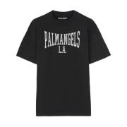 Palm Angels Svarta T-shirts Polos för män Black, Herr