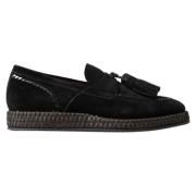 Dolce & Gabbana Svarta Mocka Espadrille-Sneakers Black, Herr