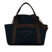 Hermès Vintage Pre-owned Canvas axelremsvskor Blue, Dam